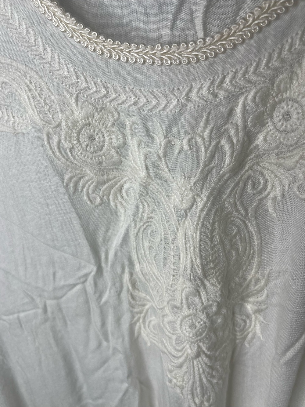 Boho Embroidered Cream Top - Picture 4 of 5